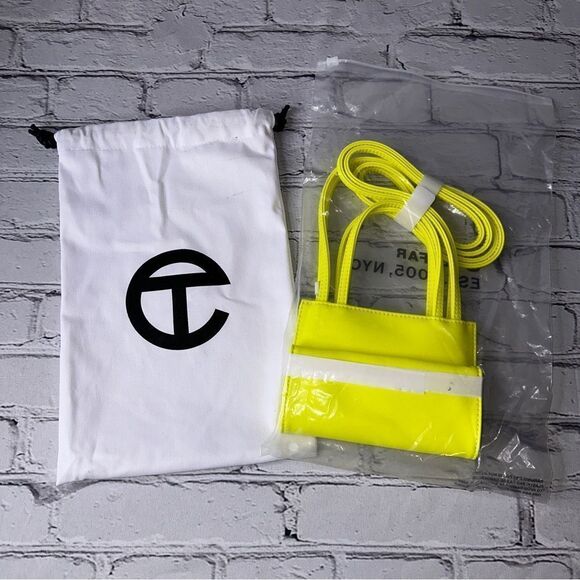 Telfar Small Shopping Bag Highlighter Yellow NWT - Picture 7 of 11